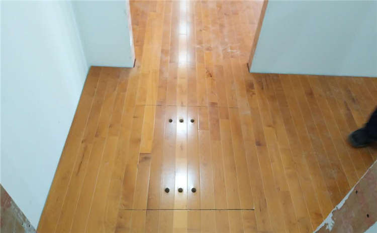 俄勒岡松籃球館木地板雙層龍骨結構